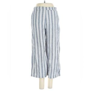 Abercrombie & Fitch Blue and White Striped Wide Leg Pants